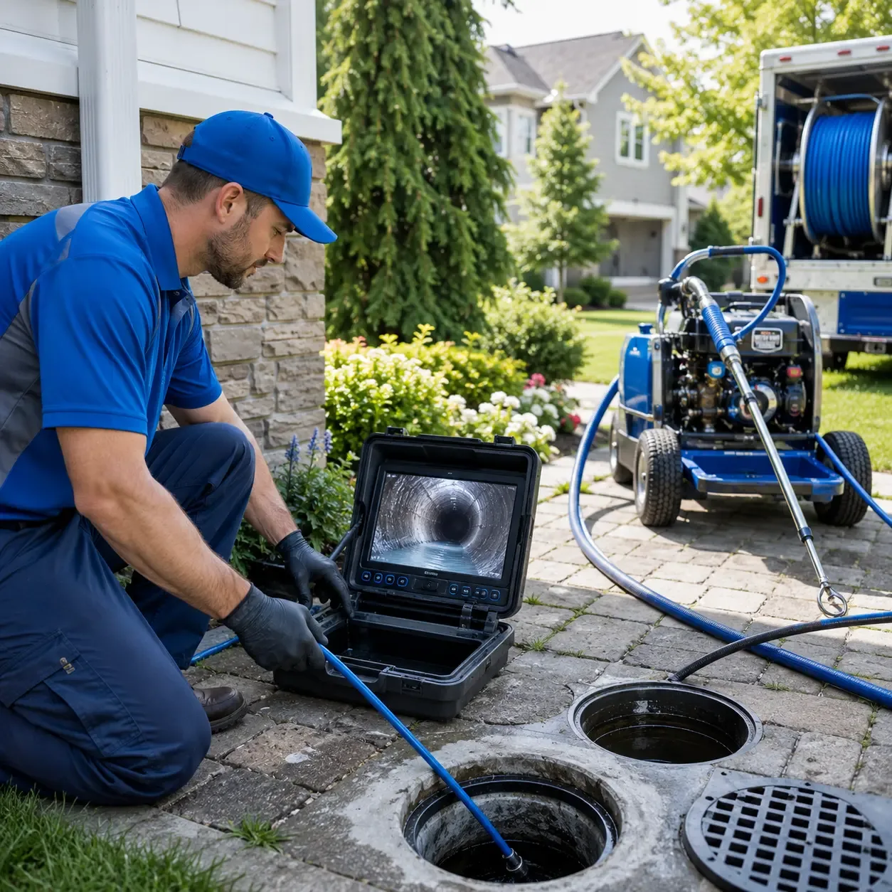 Outdoor drain cleaning professionals serving Clarksville, MI