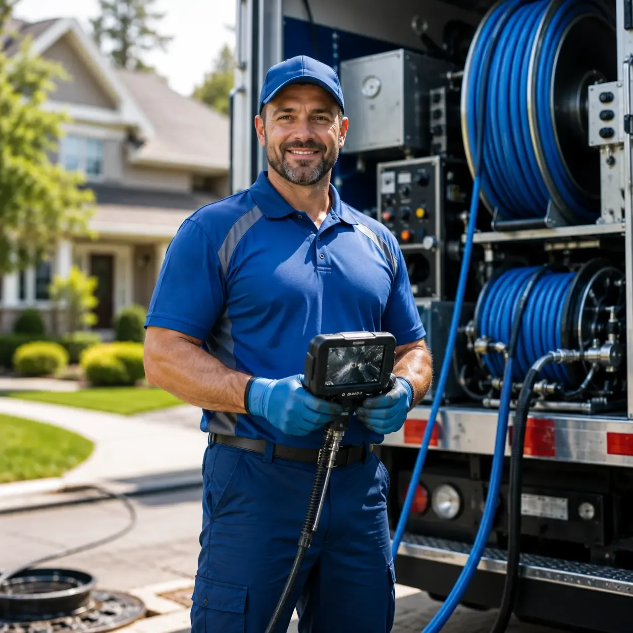 Local outdoor drain cleaning specialists in Clarksville, MI